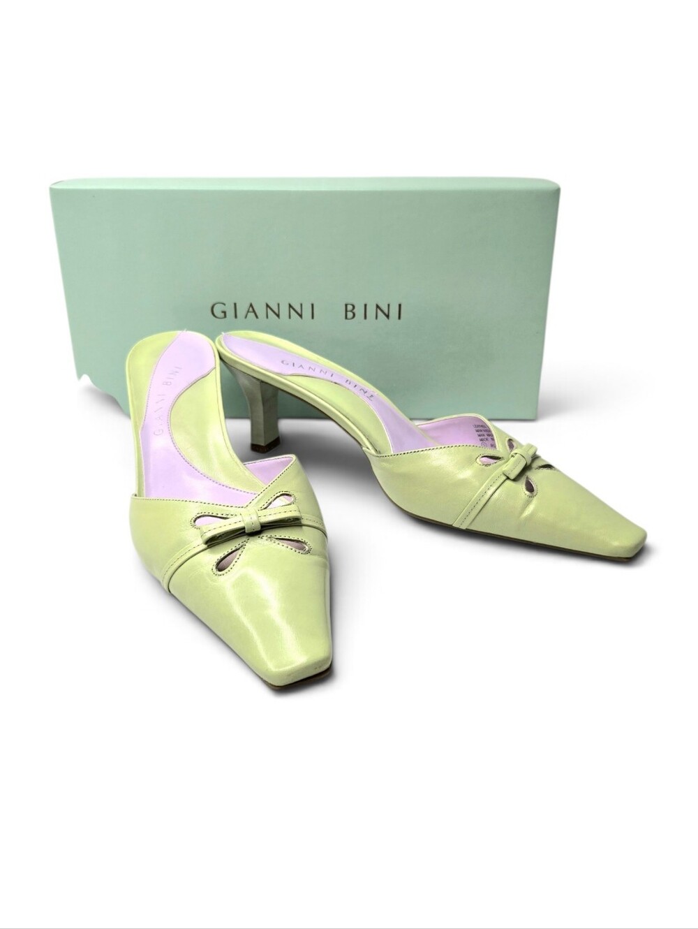Gianni Bini Ruby Slide Heels. Pistachio Green Color. Size 7.5